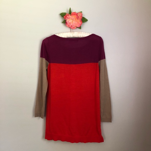 Loft Sweater Colorblock Size S - Picture 2 of 5